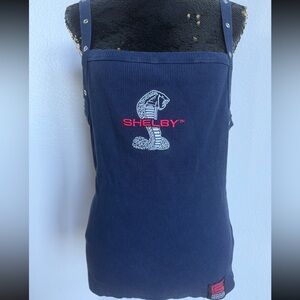 Shelby Mustang Official Navy Blue Ribbed Tank Top With Cobra Logo Size XXL